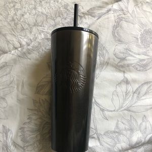 Starbucks Holiday 2019 Matte Black Glitter Tumbler